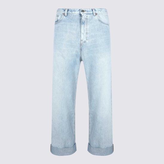  발렌티노 가라바니 데님 팬츠 발렌티노 코튼 진 블루