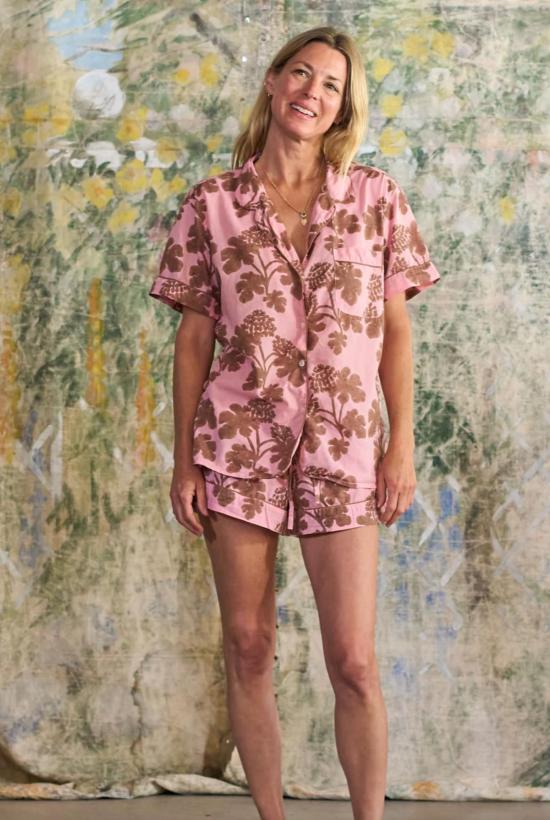  Carly Home 라운지 웨어 칼리 홈 반바지 세트 잠옷 세트