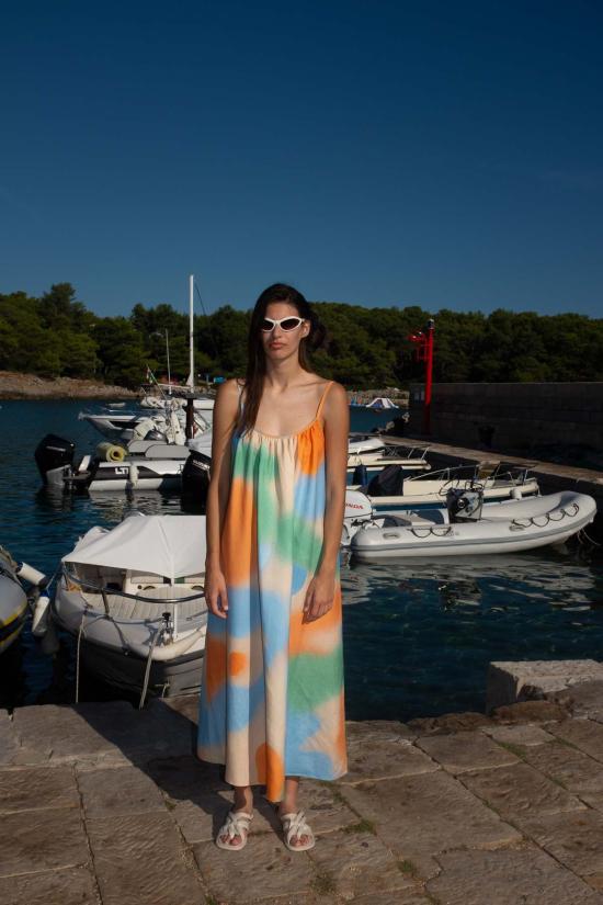  언타이틀드 인 모션 롱 원피스 제목 없음 움직임 속 오필리아 드레스 퍼지 선 - UNTITLED IN MOTION