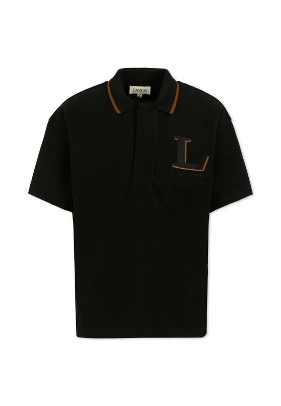  [키즈] 랑방 트레이닝 상의 키즈 폴로 셔츠 블랙