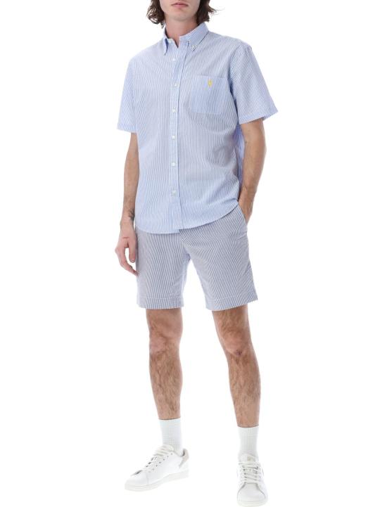  랄프 로렌 반팔 셔츠 링클 반팔  2604 A 블루/화이트 - RALPH LAUREN