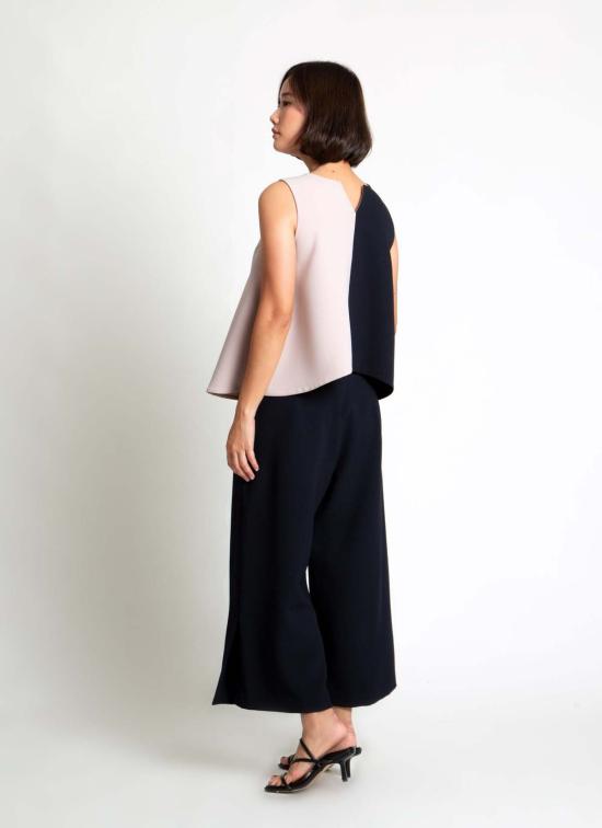  카렘 블라우스 Kaarem Three Two A 라인 컬러블록 탑 - KAAREM