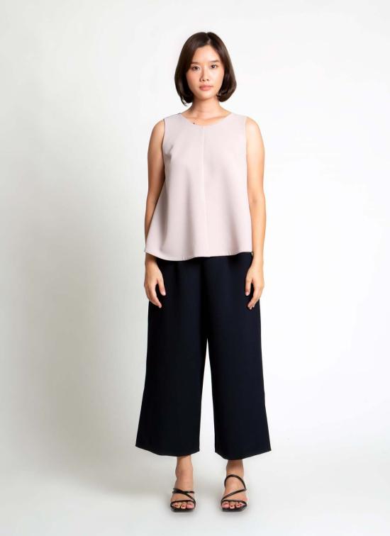  카렘 블라우스 Kaarem Three Two A 라인 컬러블록 탑 - KAAREM