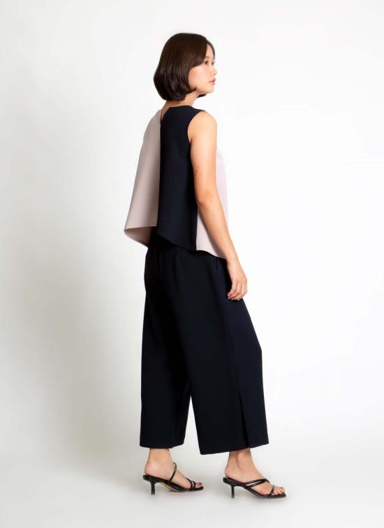  카렘 블라우스 Kaarem Three Two A 라인 컬러블록 탑