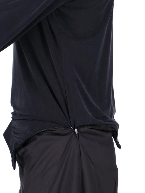  마르지엘라 미디 원피스 메종  블랙 롱 슬리브 미디 드레스 - MAISON MARGIELA