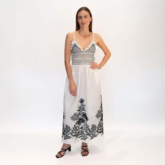  로레타 카포니 롱 원피스 Loretta Caponi Bianca 롱 드레스 수련