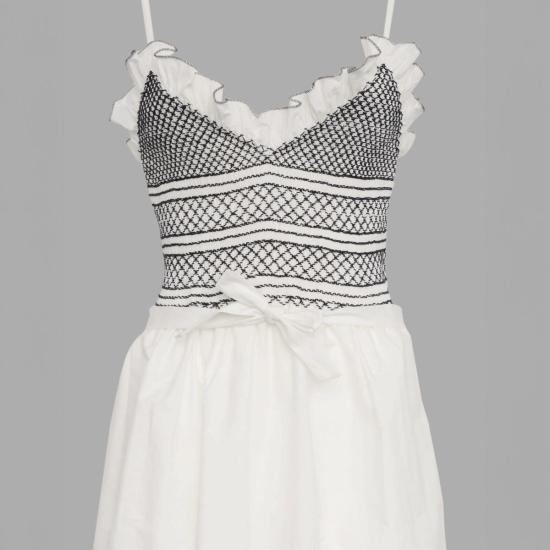  로레타 카포니 롱 원피스 Loretta Caponi Bianca 롱 드레스 수련 - LORETTA CAPONI