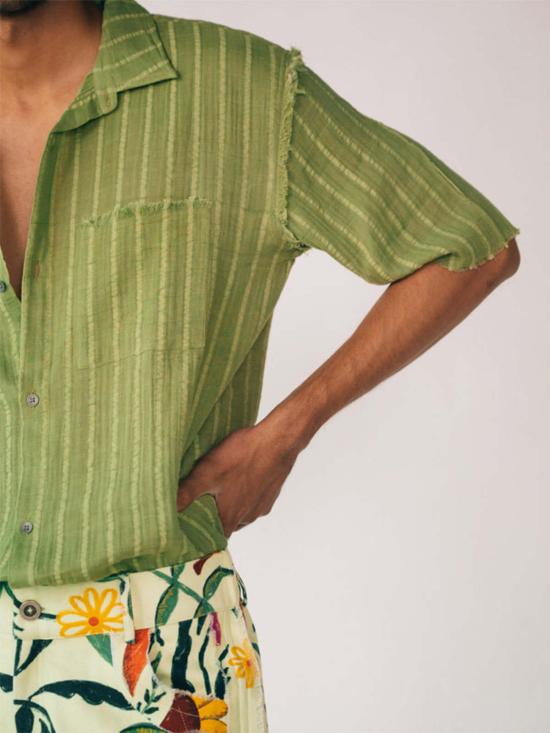  IKKIVI 셔츠 이키비 릴로 셔츠 올리브 그린 - IKKIVI