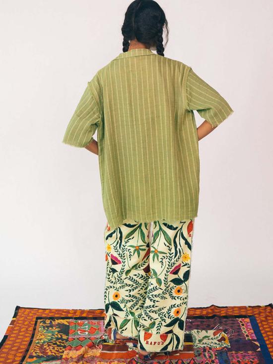  IKKIVI 셔츠 이키비 릴로 셔츠 올리브 그린 - IKKIVI