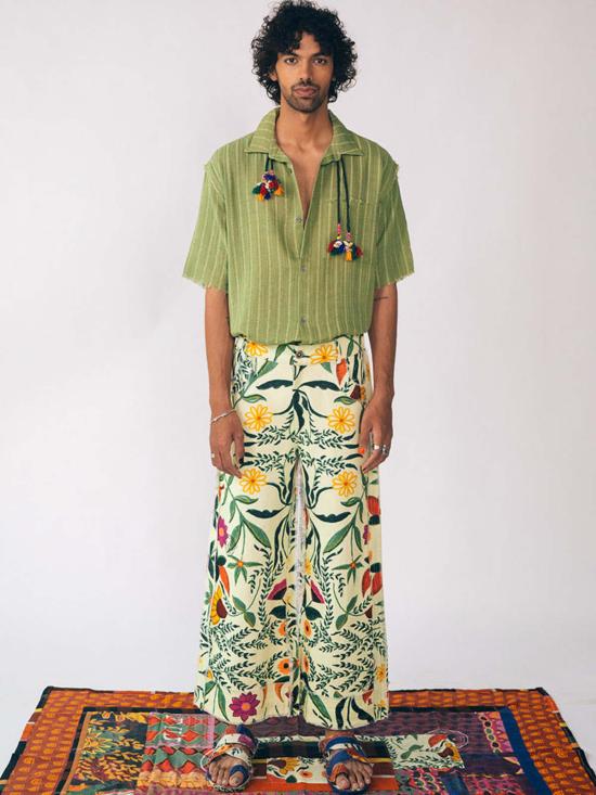  IKKIVI 셔츠 이키비 릴로 셔츠 올리브 그린 - IKKIVI