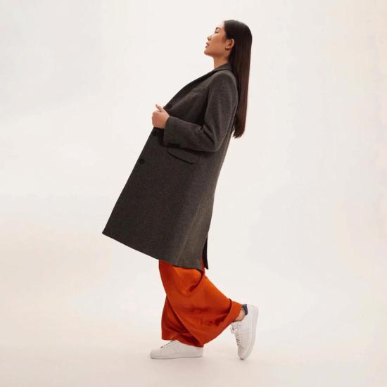  이네스 드 라 프레상쥬 코트 프랑크  다크 그레이 - INES DE LA FRESSANGE