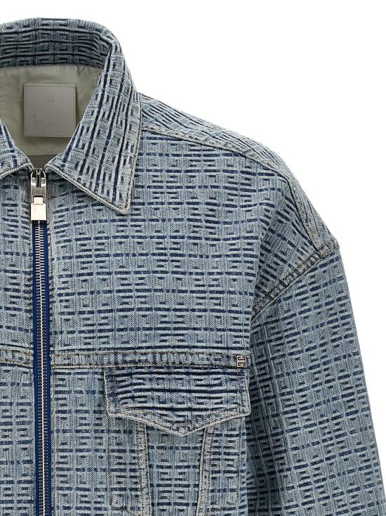  지방시 데님 자켓 4g 데님 재킷 블루 - GIVENCHY