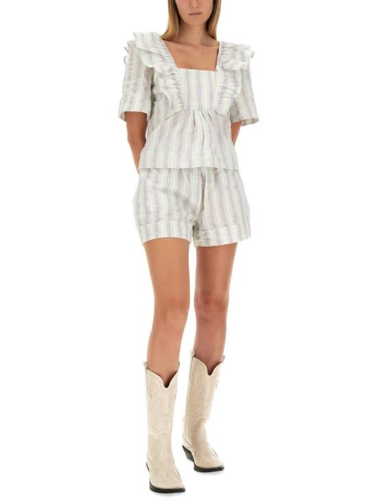  가니 블라우스 러플  멀티컬러 - GANNI