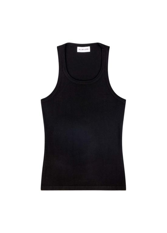  All My Love 민소매 티셔츠 Lindsay Top Onyx