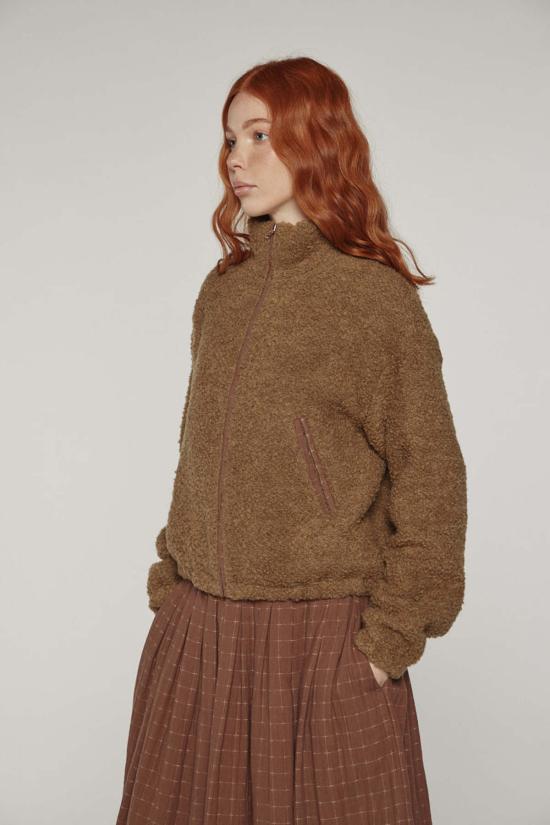  amente 봄버 자켓 아멘테 울 하이넥 봄버 재킷 올리브 - OTHER BRANDS