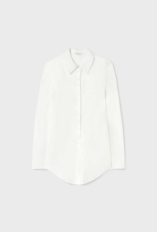  실크 런드리 셔츠 실크 세탁 바이어스컷 셔츠 화이트 - SILK LAUNDRY