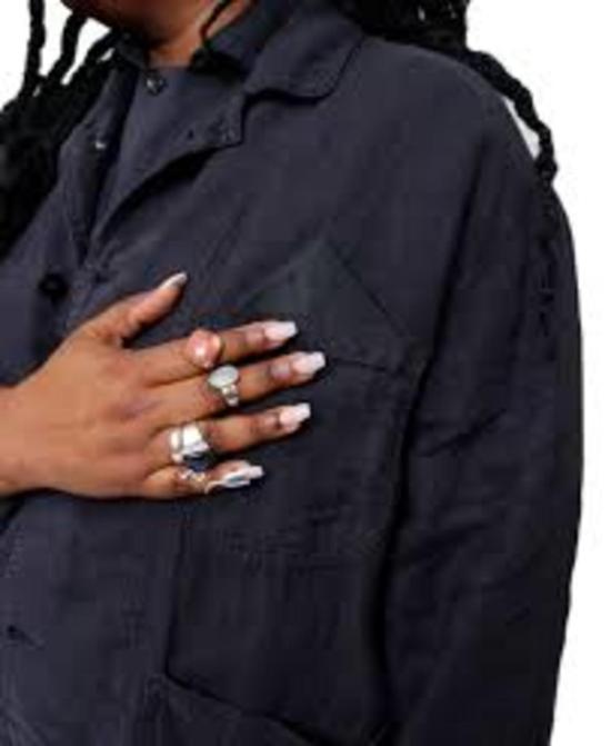  밀스 자켓 식사 FDA 검은깨 린넨 채집가 코트 - MEALS