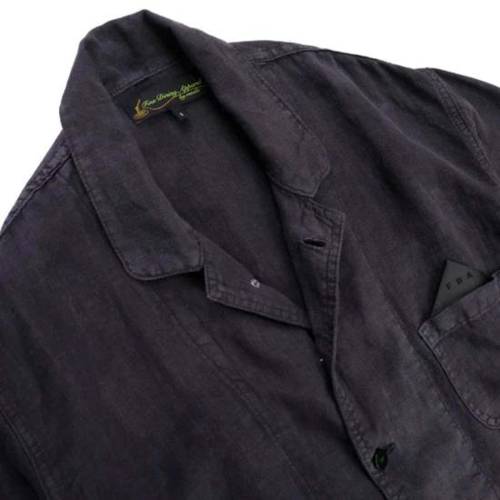  밀스 자켓 식사 FDA 검은깨 린넨 채집가 코트 - MEALS