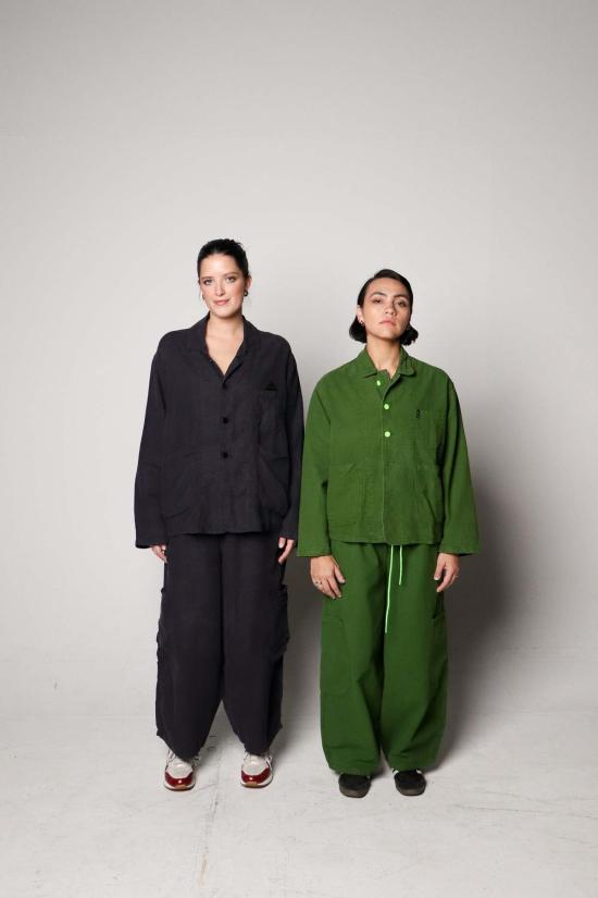  밀스 자켓 식사 FDA 검은깨 린넨 채집가 코트 - MEALS