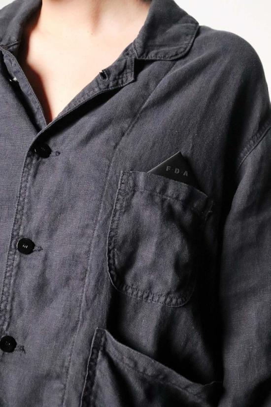  밀스 자켓 식사 FDA 검은깨 린넨 채집가 코트 - MEALS