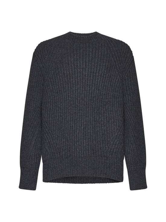  알렉산더 맥퀸 스웨터 크루넥 골지 니트  차콜