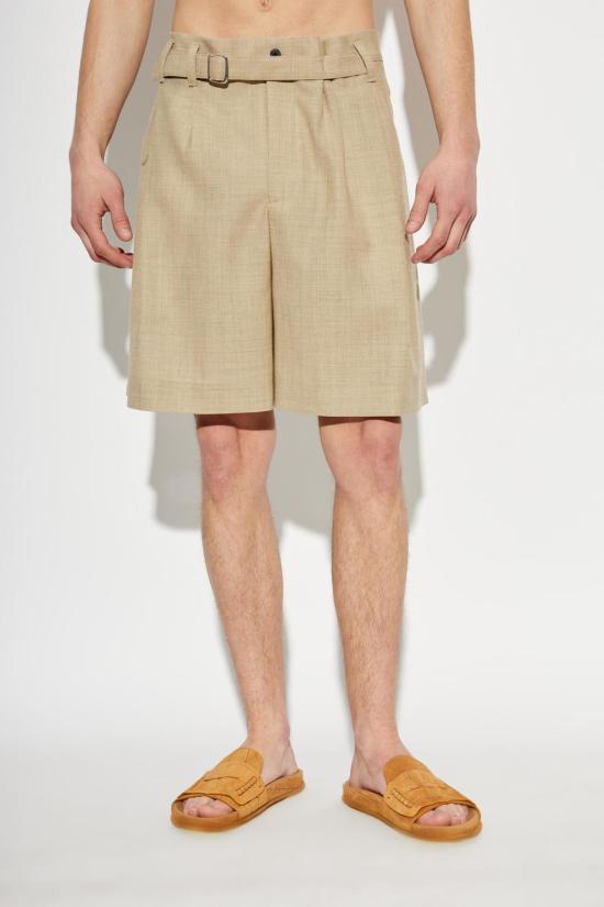  자크뮈스 숏팬츠 플리츠 쇼츠 베이지 - JACQUEMUS