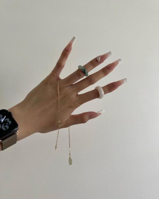  세레 반지 세리 코이 얼룩무늬 옥 - SEREE