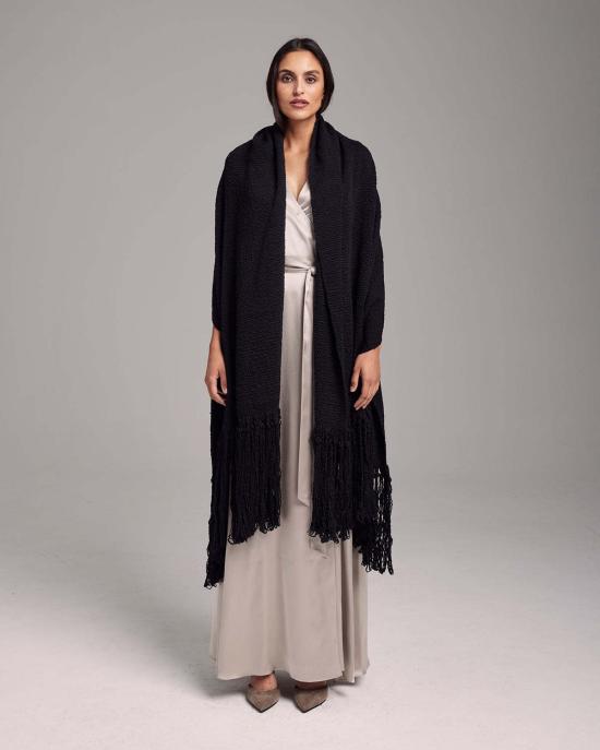  보즈 롱 원피스 Voz 프린지 랩 퓨터/크림 - VOZ