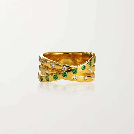  몬세라트 뉴욕 반지 크로스오버 링