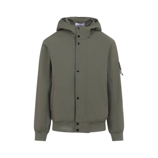  스톤 아일랜드 패딩 숏 파카 밀리터리 그린 - STONE ISLAND