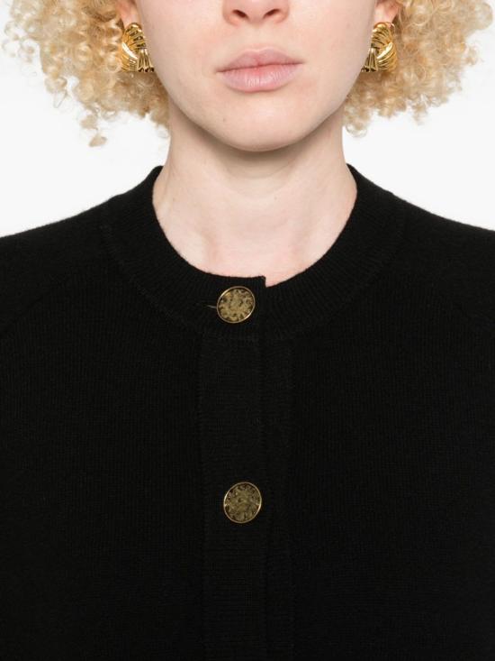  토템 가디건 캐시미어 및 울  블랙 - TOTEME