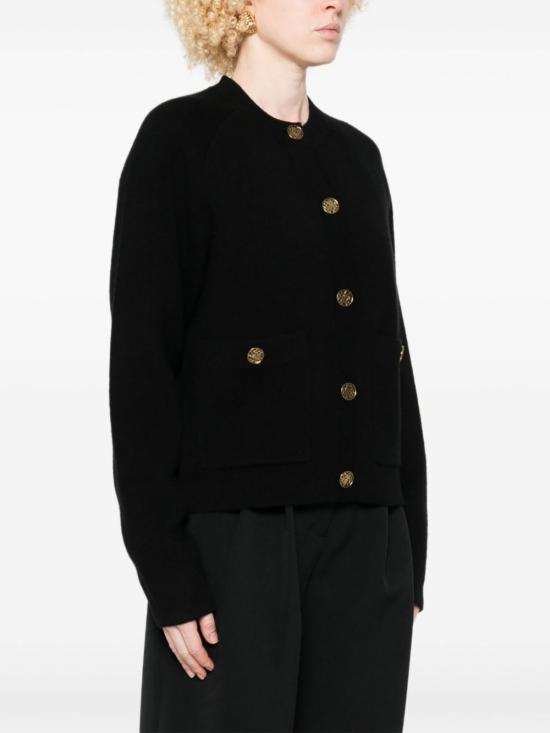  토템 가디건 캐시미어 및 울  블랙 - TOTEME