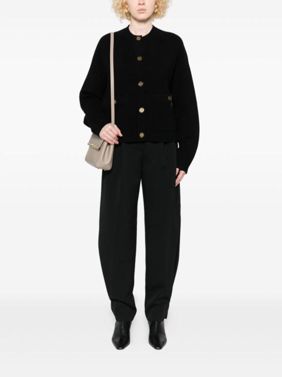  토템 가디건 캐시미어 및 울  블랙 - TOTEME