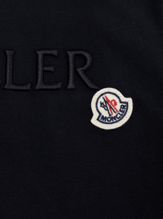  [키즈] 몽클레어 트레이닝 상의 키즈 크루넥 티셔츠 블랙 - MONCLER