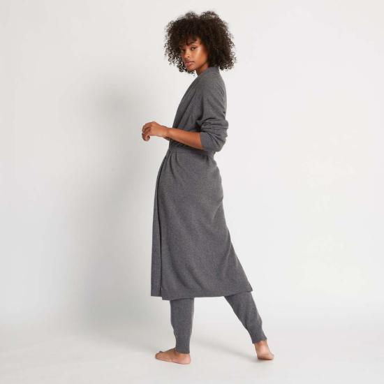  산티클레르 가디건 산티클러 사라 캐시미어  로브 헤더 차콜 - SANTICLER