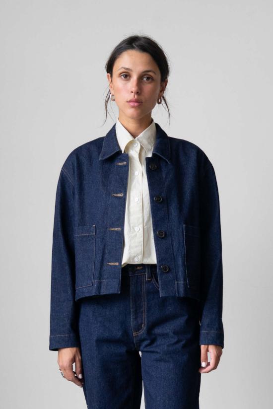  왈츠 데님 자켓 크롭 재킷