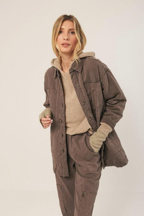  인디 앤 콜드 코트 인디앤콜드 퀼팅 체크 - INDI & COLD