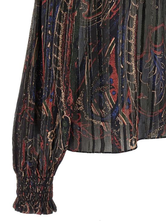  생로랑 블라우스 생 로랑 스모크 스티치  멀티컬러 - SAINT LAURENT