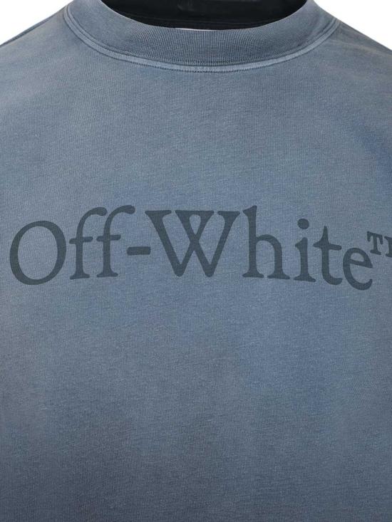  오프화이트 탑 오프 화이트 런드리 스케이트 로고 티셔츠 빈티지 다크 사프 - OFF WHITE