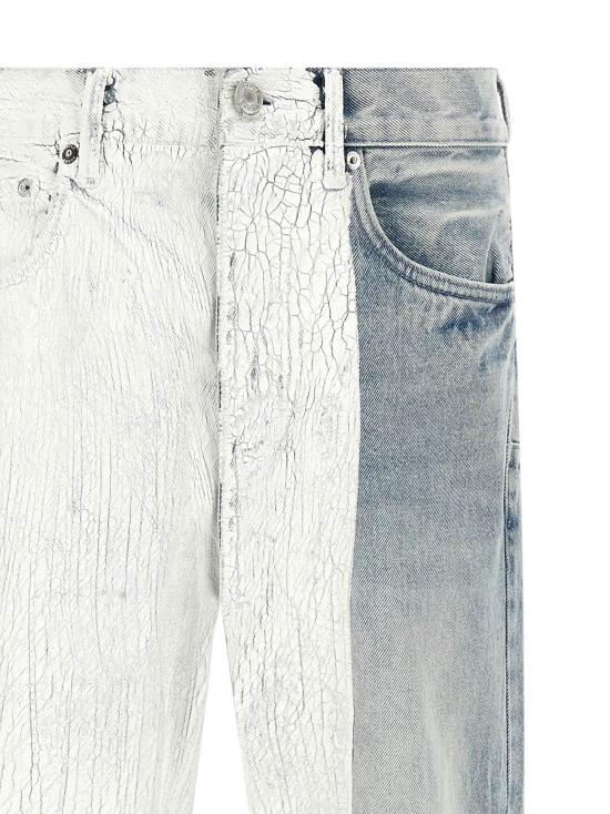  퍼플 브랜드 데님 팬츠 퍼플 크랙클 실버 진 라이트 블루 - PURPLE BRAND