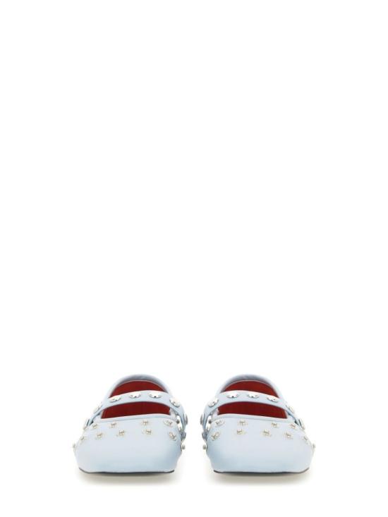  스텔라 맥카트니 플랫 슈즈 스텔라 매카트니 라이더 발레리나 위드 스터드 발레리나 베이비 블루 - STELLA MCCARTNEY