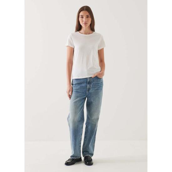  Patrick Assaraf 반팔 티셔츠 패트릭 아사라프 경량 피마 코튼 클래식 티셔츠 화이트