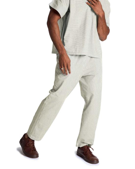  LWN 라운지 웨어 Lwn Strausii 팬츠 내추럴 펜슬 스트라이프 - OTHER BRANDS