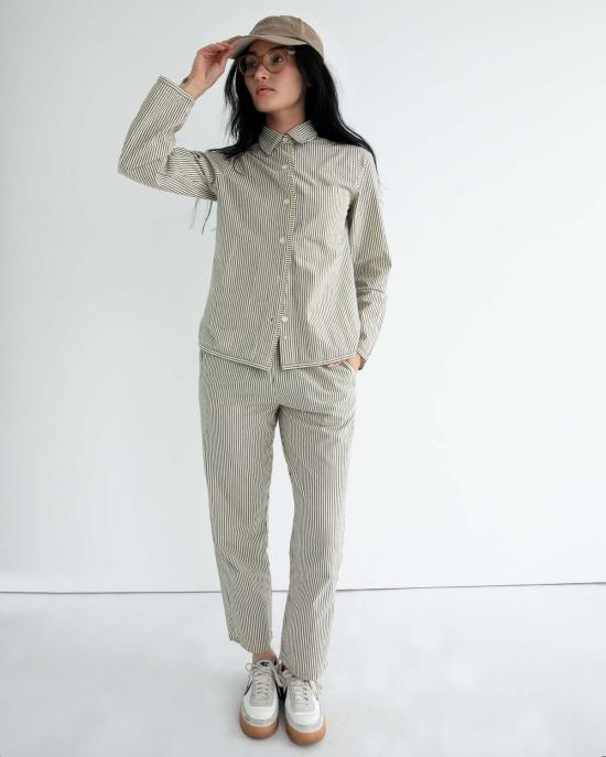  LWN 라운지 웨어 Lwn Strausii 팬츠 내추럴 펜슬 스트라이프 - OTHER BRANDS