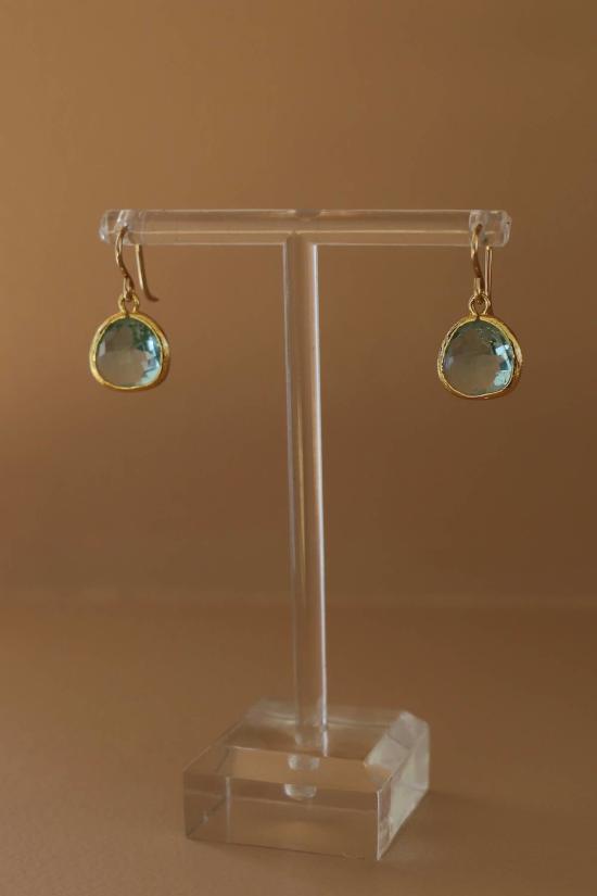  Katie Waltman Jewelry 이어링 케이티 월트먼 주얼리 미디엄 아쿠아마린 베젤 - OTHER BRANDS