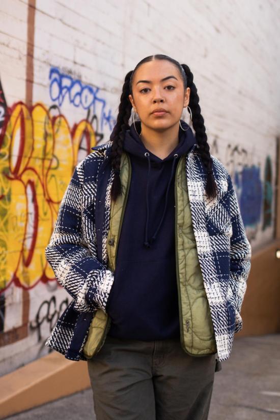  왁스 런던 자켓 화이팅 오버셔츠 마린 블루 비트닉 - WAX LONDON