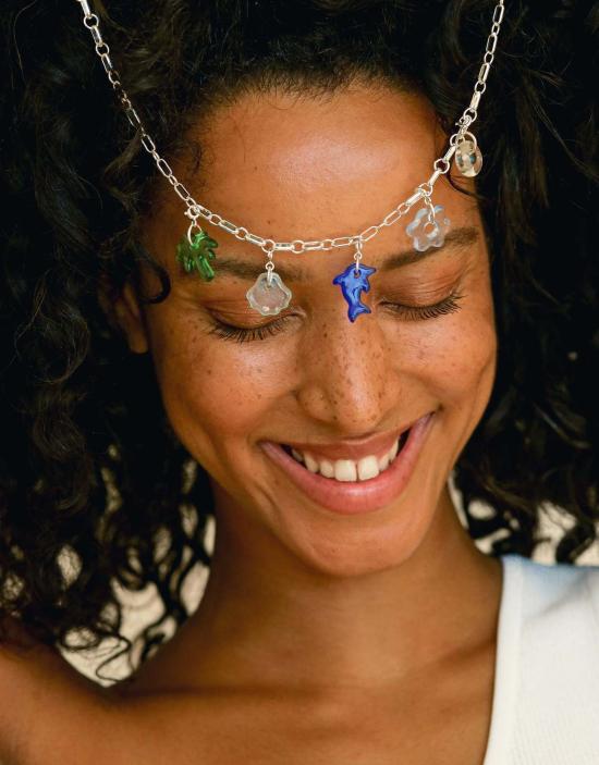  클레드 목걸이/팬던트 돌고래 아이콘 참 - CLED