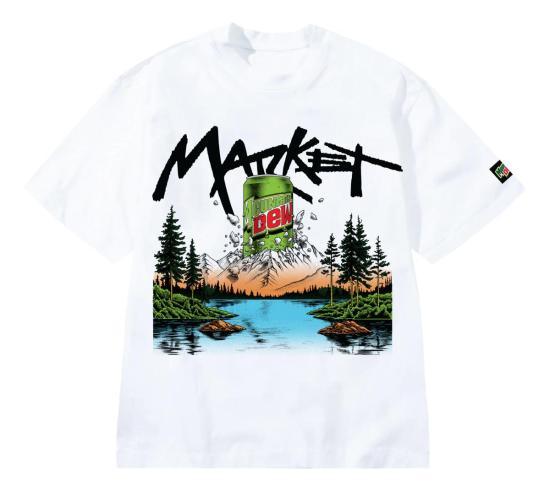  마켓 반팔 티셔츠 X MD 마운틴 콜링 티셔츠 화이트