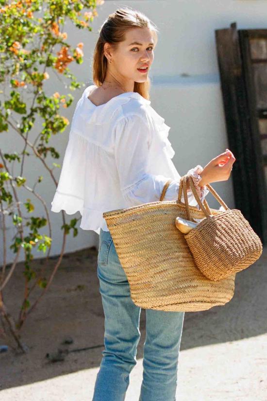  메릿 찰스 블라우스 휴스턴 탑 사전 주문 배송 예정일 4월 23일 (화이트) - MERRITT CHARLES