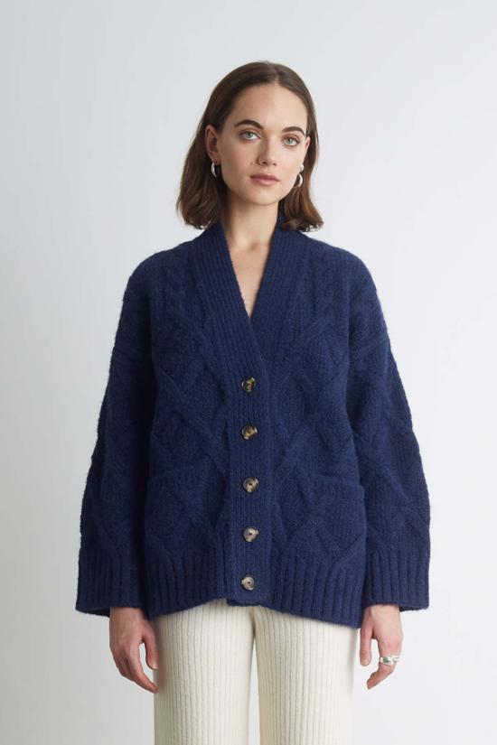  일레븐 식스 가디건 케일린 카디 네이비